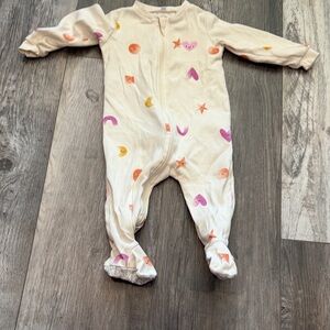 Pekkle Adorable Cream and Pink Kids One Piece